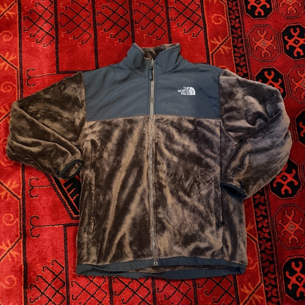 The North Face Girls Brown Osito Winter Fleece Jacket Size XL